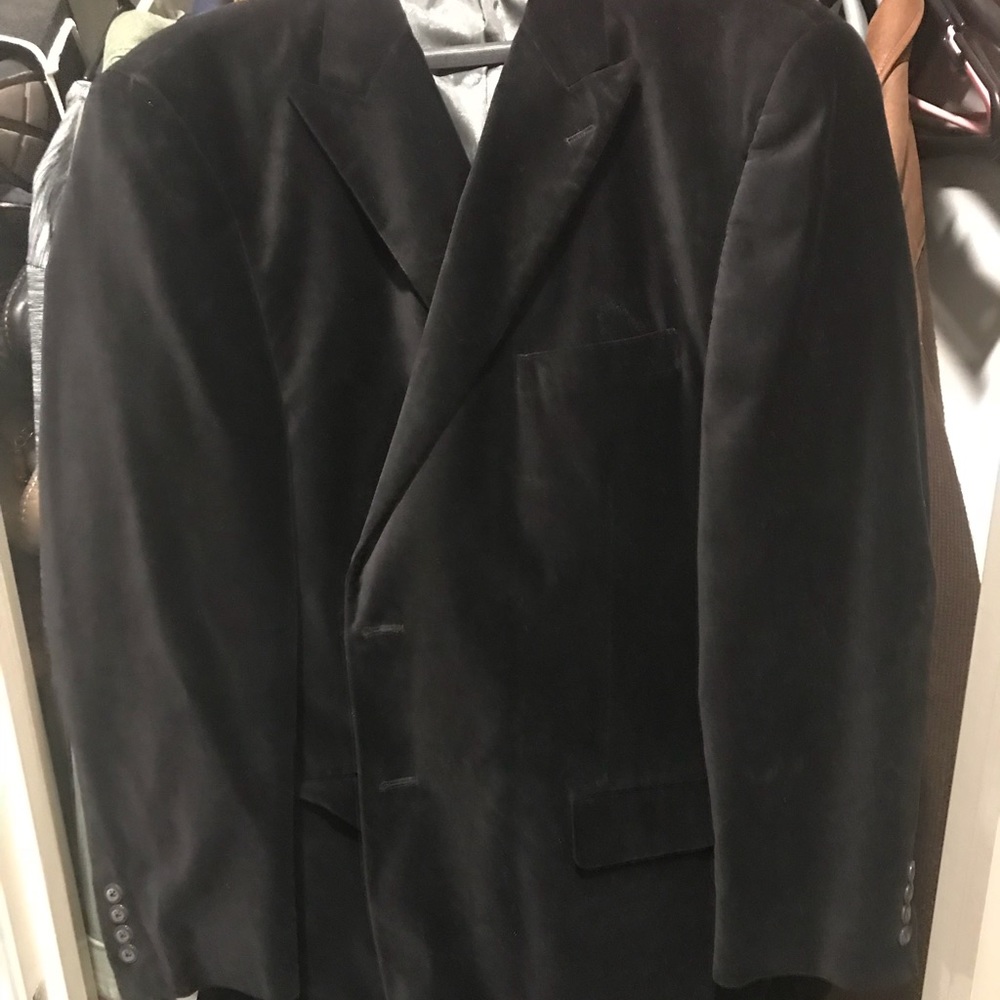 Black velvet blazer